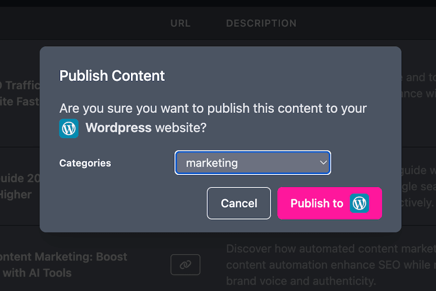 One-Click Publishing