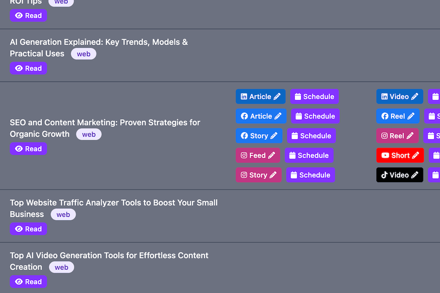 Auto-Social Repurposing